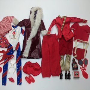 Barbie Vintage RED Lot Clothes Accessories Olympics